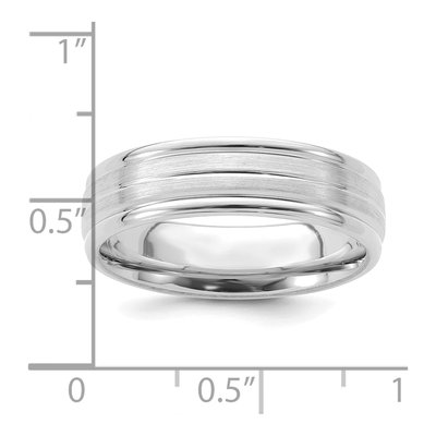 14K White Gold 6mm Comfort-Fit Wedding Band – view 3