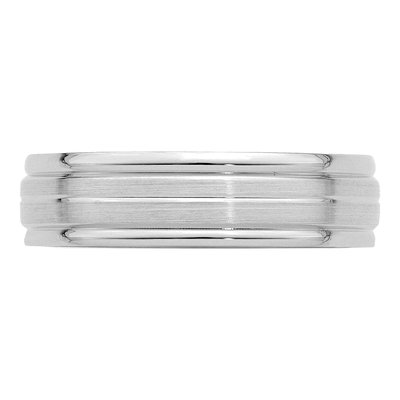 14K White Gold 6mm Comfort-Fit Wedding Band – view 4