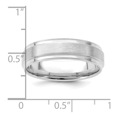 14K White Gold 6mm Comfort-Fit Wedding Band – view 3