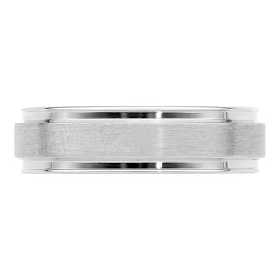 14K White Gold 6mm Comfort-Fit Wedding Band – view 4
