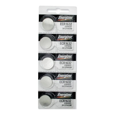 Energizer 1632 Lithium Batteries, Pkg of 5