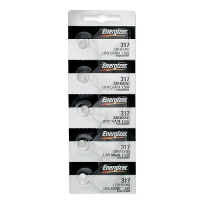 Energizer Type 317 Watch Batteries, Pkg of 5