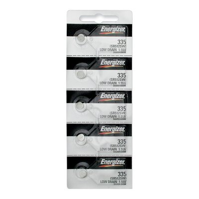 Energizer Type 335 Watch Batteries, Pkg of 5