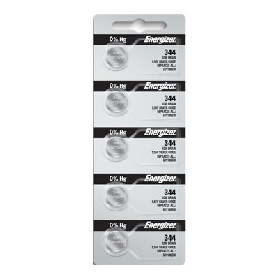 Energizer 344/350 Watch Batteries, Pkg of 5