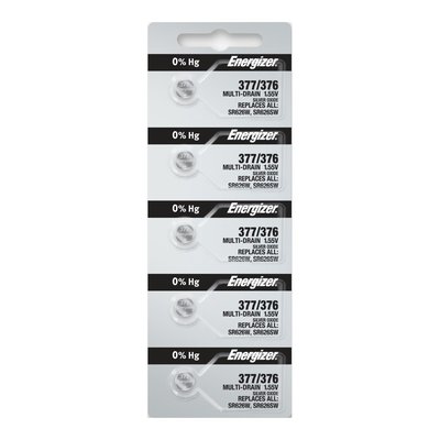 Energizer 377/376 Watch Batteries - Pack of 5