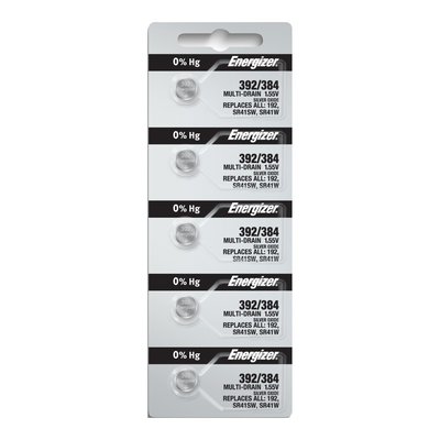 Energizer 384/392 Watch Batteries - Pack of 5