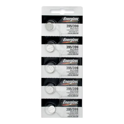 Energizer 395/399 Watch Batteries, Pack of 5