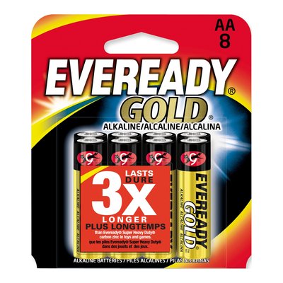 Eveready Gold AA Alkaline Batteries, 8-Pack