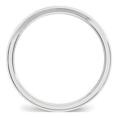14K White Gold 3mm Domed Comfort-Fit Wedding Band – view 2