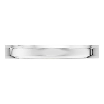 14K White Gold 3mm Domed Comfort-Fit Wedding Band – view 3