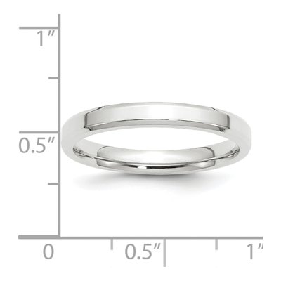 14K White Gold 3mm Domed Comfort-Fit Wedding Band – view 4