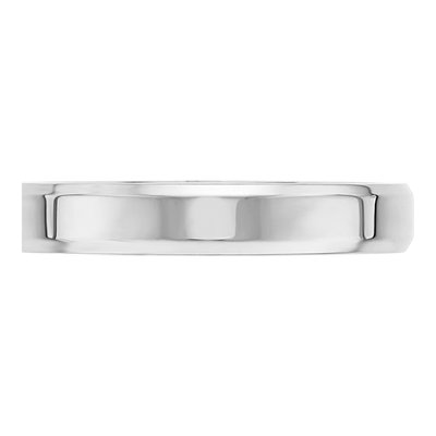 14K White Gold 4mm Domed Comfort-Fit Wedding Band – view 3