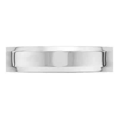 14K White Gold 5mm Domed Comfort-Fit Wedding Band – view 3