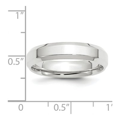 14K White Gold 5mm Domed Comfort-Fit Wedding Band – view 4