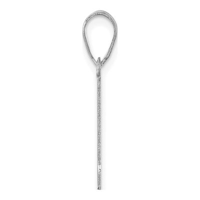 14K White Gold Number 1 Pendant – view 2