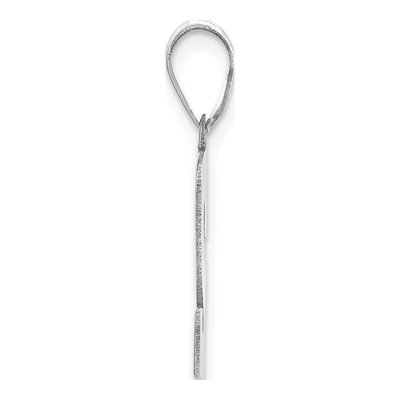 14K White Gold Number 2 Pendant – view 2