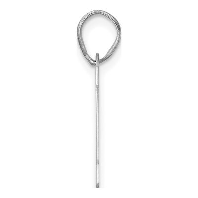 14K White Gold Number 10 Pendant – view 2