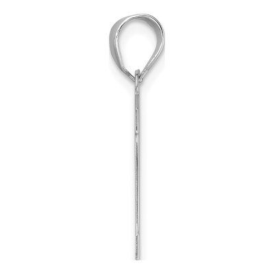 14K White Gold Number 11 Pendant – view 2