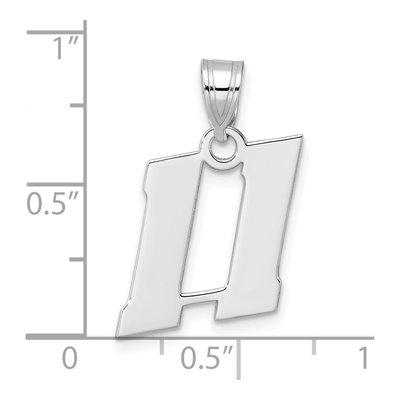 14K White Gold Number 11 Pendant – view 4