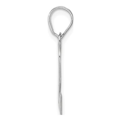 14K White Gold Number 12 Pendant – view 2