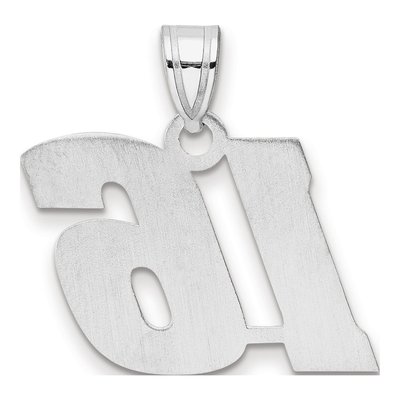 14K White Gold Number 16 Pendant – view 3