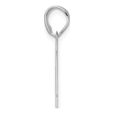 14K White Gold Number 17 Pendant – view 2