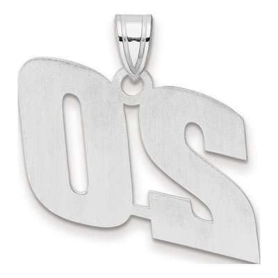 14K White Gold Number 20 Pendant – view 3