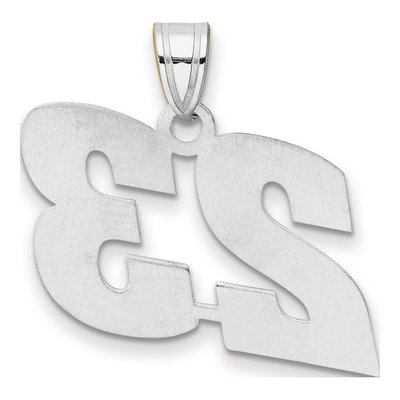 14K White Gold Number 23 Pendant – view 3