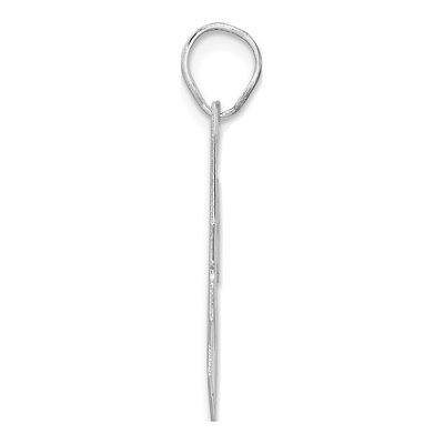 14K White Gold Block Number 24 Pendant – view 2