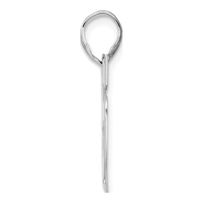 14K White Gold Number 25 Pendant – view 2