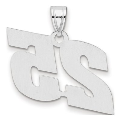 14K White Gold Number 25 Pendant – view 3