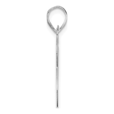 14K White Gold Block Number 26 Pendant – view 2