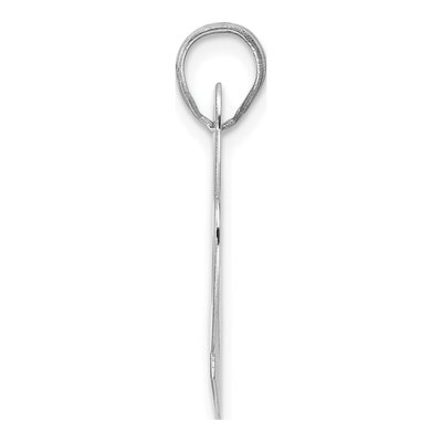 14K White Gold Number 28 Pendant – view 2