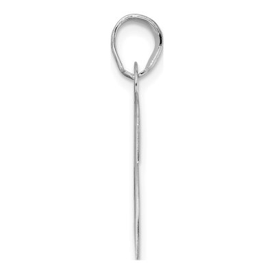 14K White Gold Block Number 29 Pendant – view 2