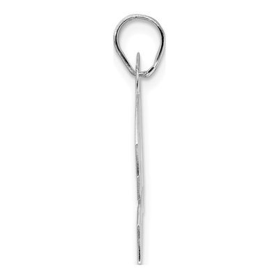 14K White Gold Block Number 31 Pendant – view 2