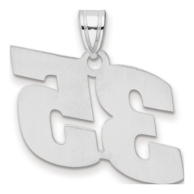 14K White Gold Number 35 Pendant – view 3
