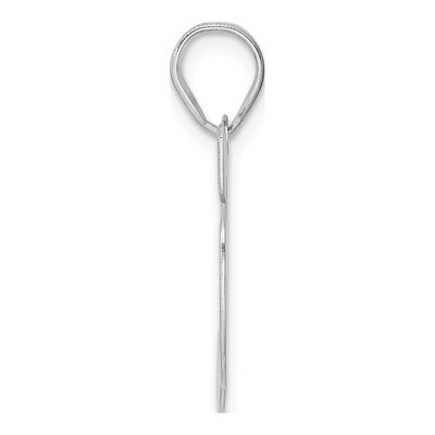 14K White Gold Block Number 36 Pendant – view 2
