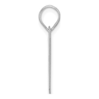 14K White Gold Block Number 37 Pendant – view 2