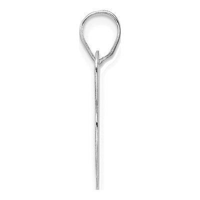 14K White Gold Block Number 38 Pendant – view 2