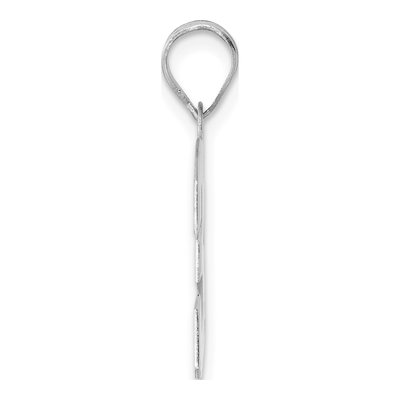 14K White Gold Block Number 39 Pendant – view 2