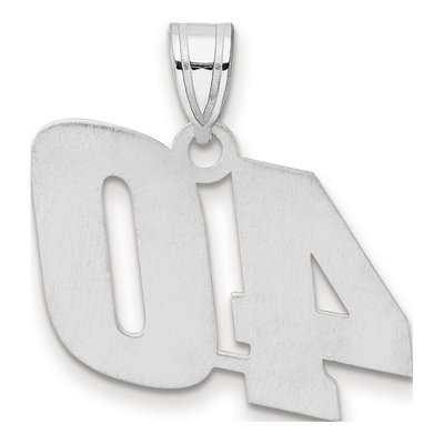 14K White Gold Number 40 Pendant – view 3