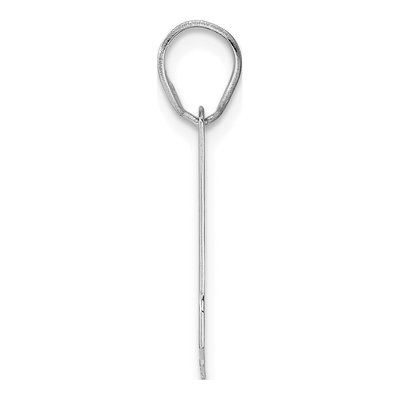 14K White Gold Block Number 41 Pendant – view 2