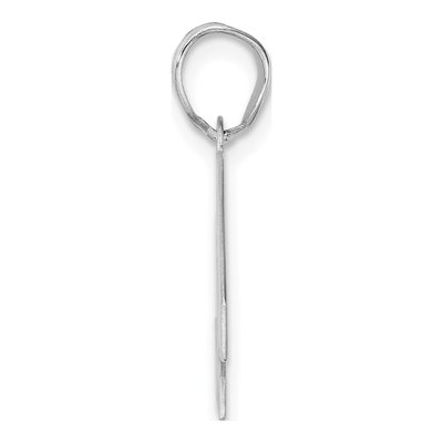 14K White Gold Block Number 42 Pendant – view 2