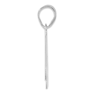 14K White Gold Block Number 45 Pendant – view 2