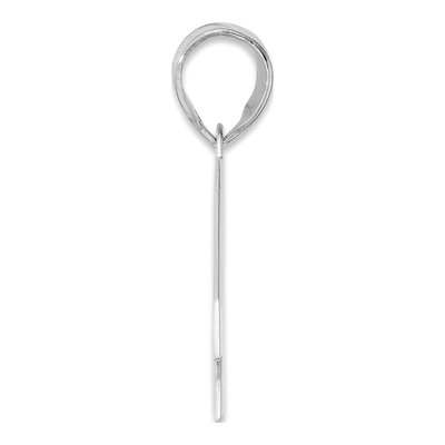14K White Gold Number 46 Pendant – view 2