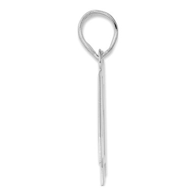 14K White Gold Number 47 Pendant – view 2