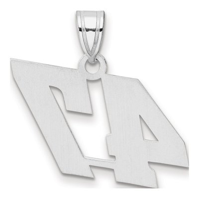 14K White Gold Number 47 Pendant – view 3