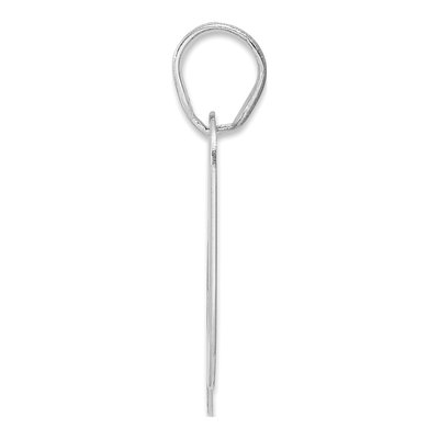 14K White Gold Number 50 Pendant – view 2