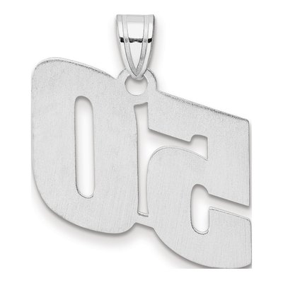 14K White Gold Number 50 Pendant – view 3