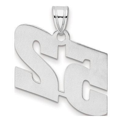 14K White Gold Number 52 Pendant – view 3